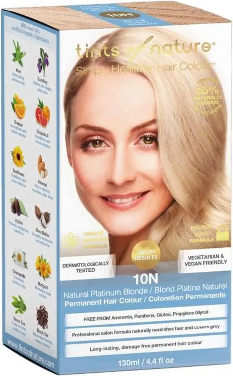 Tints Of Nature 10N Platina Blond Permanent - 120ml
