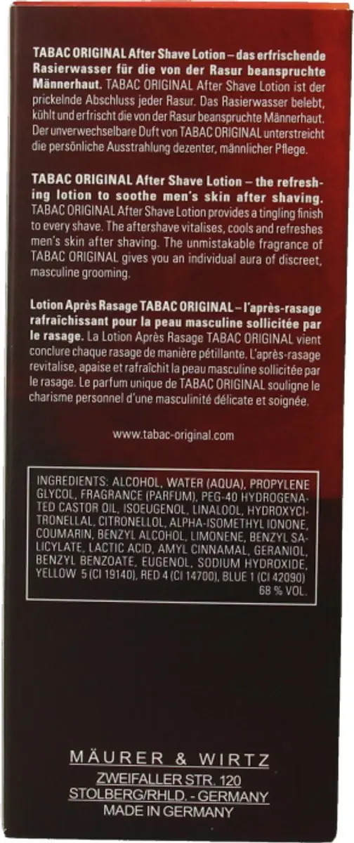 Tabac After Shave Spray Natural 100ml