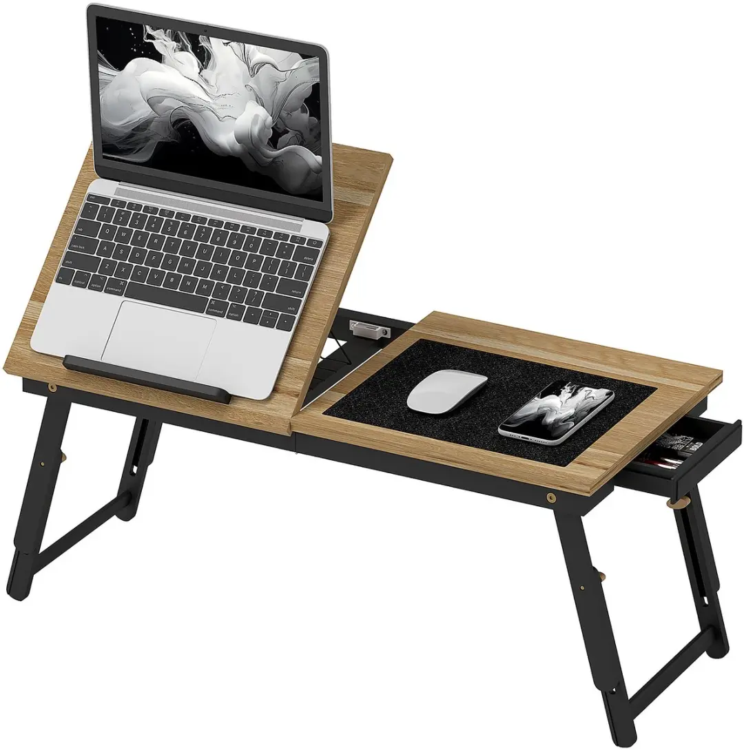 Homcom Desktop Monitorstandaard Bamboe