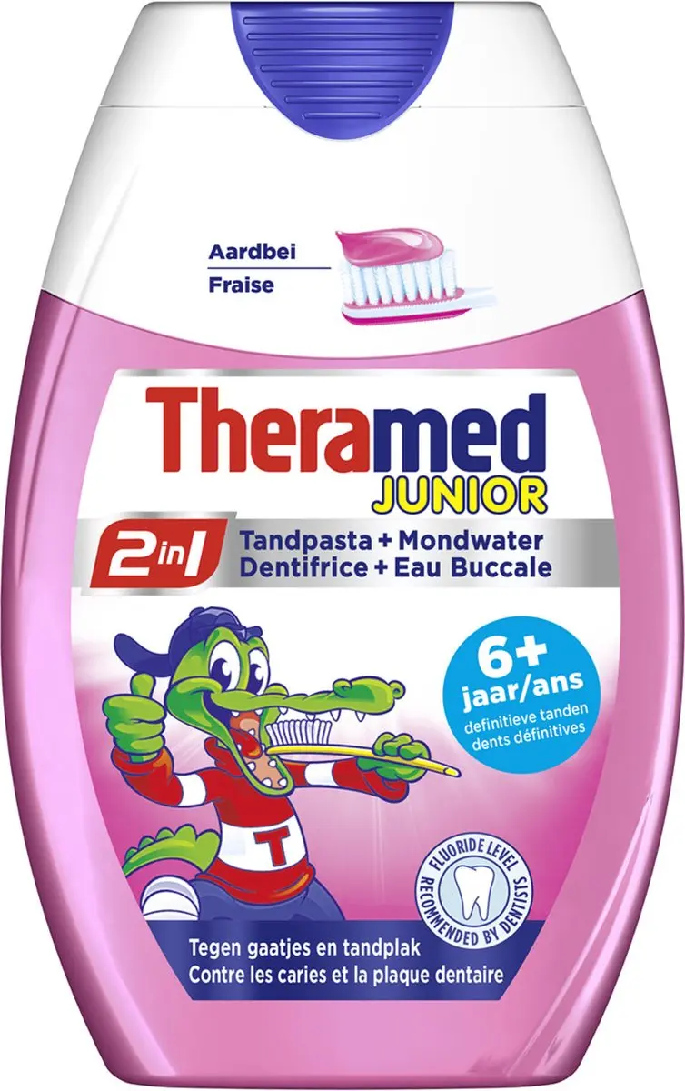 Theramed 2in1 Junior Aardbei Tandpasta 75ml