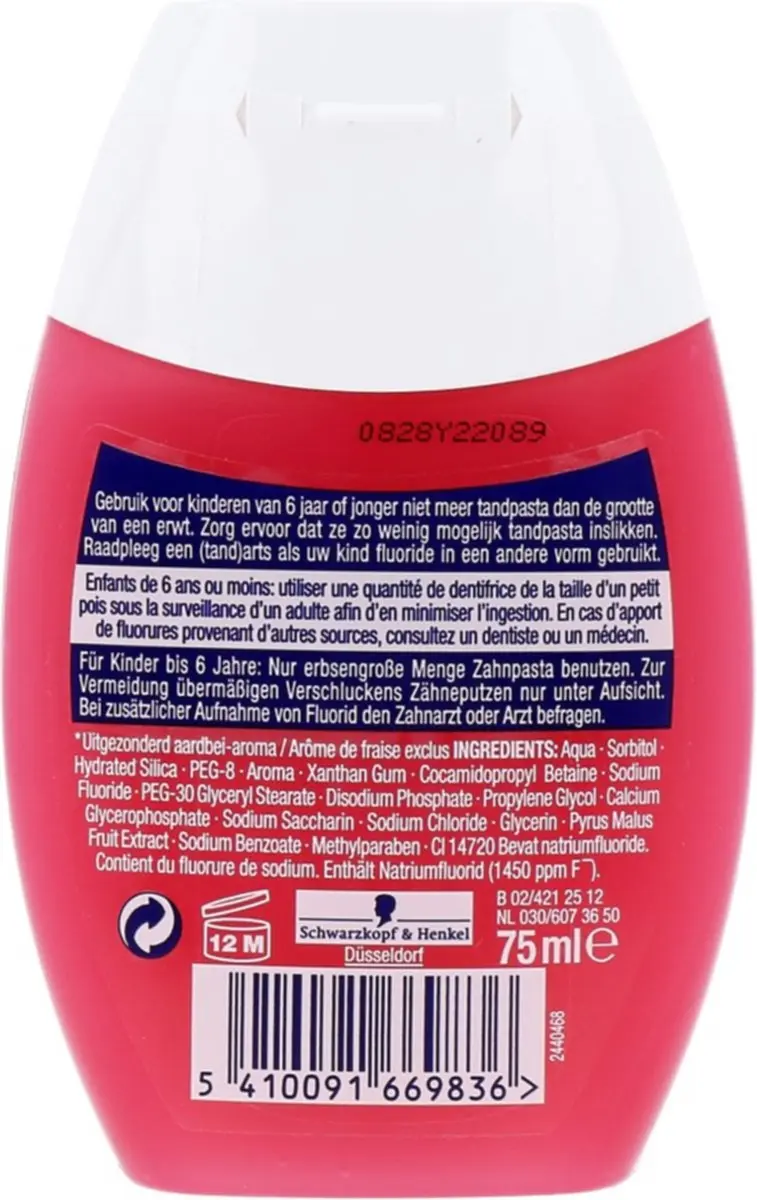 Theramed 2in1 Junior Aardbei Tandpasta 75ml