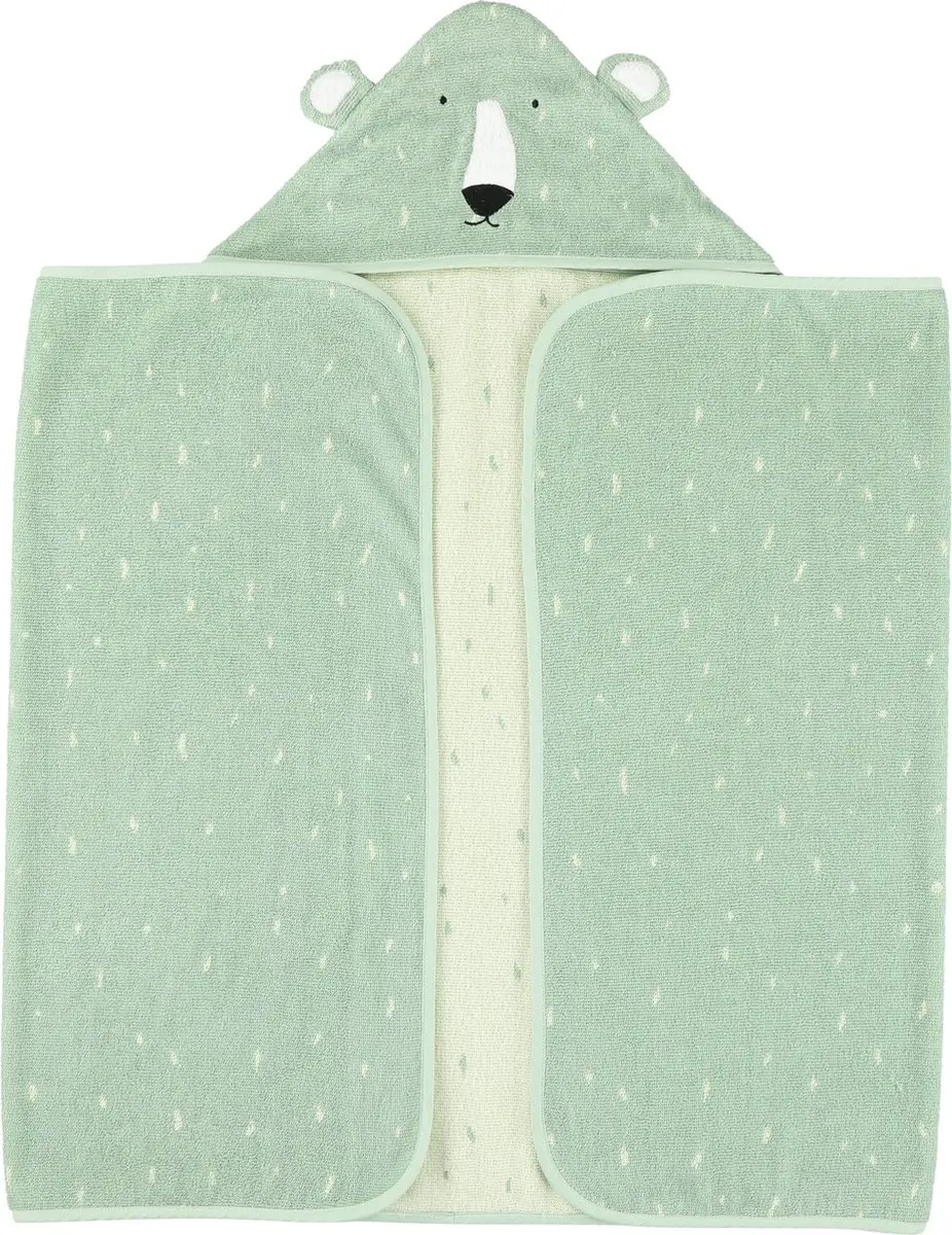 Trixie Badcape Mr. Polar Bear 75x75cm - Muntgroen