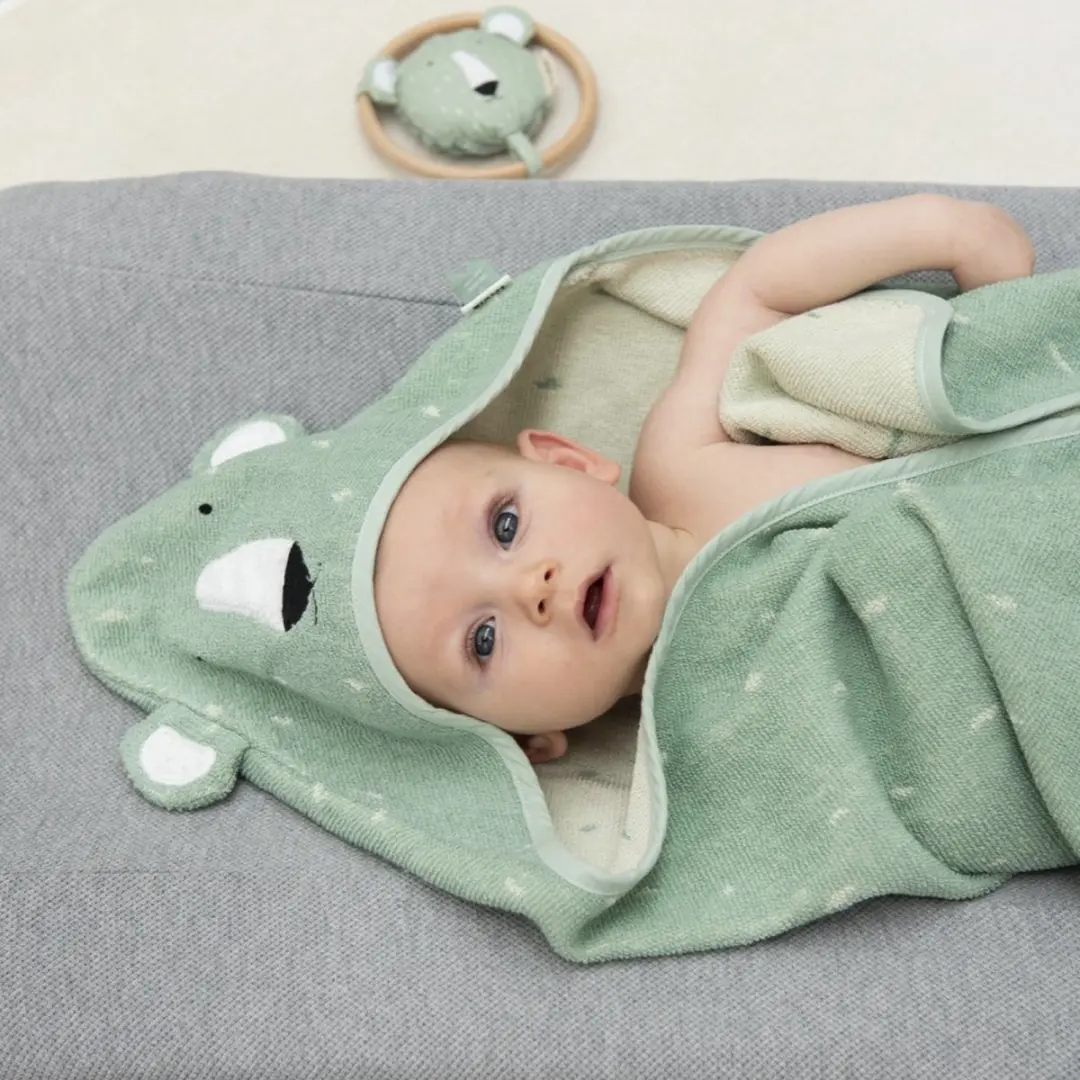Trixie Badcape Mr. Polar Bear 75x75cm - Muntgroen