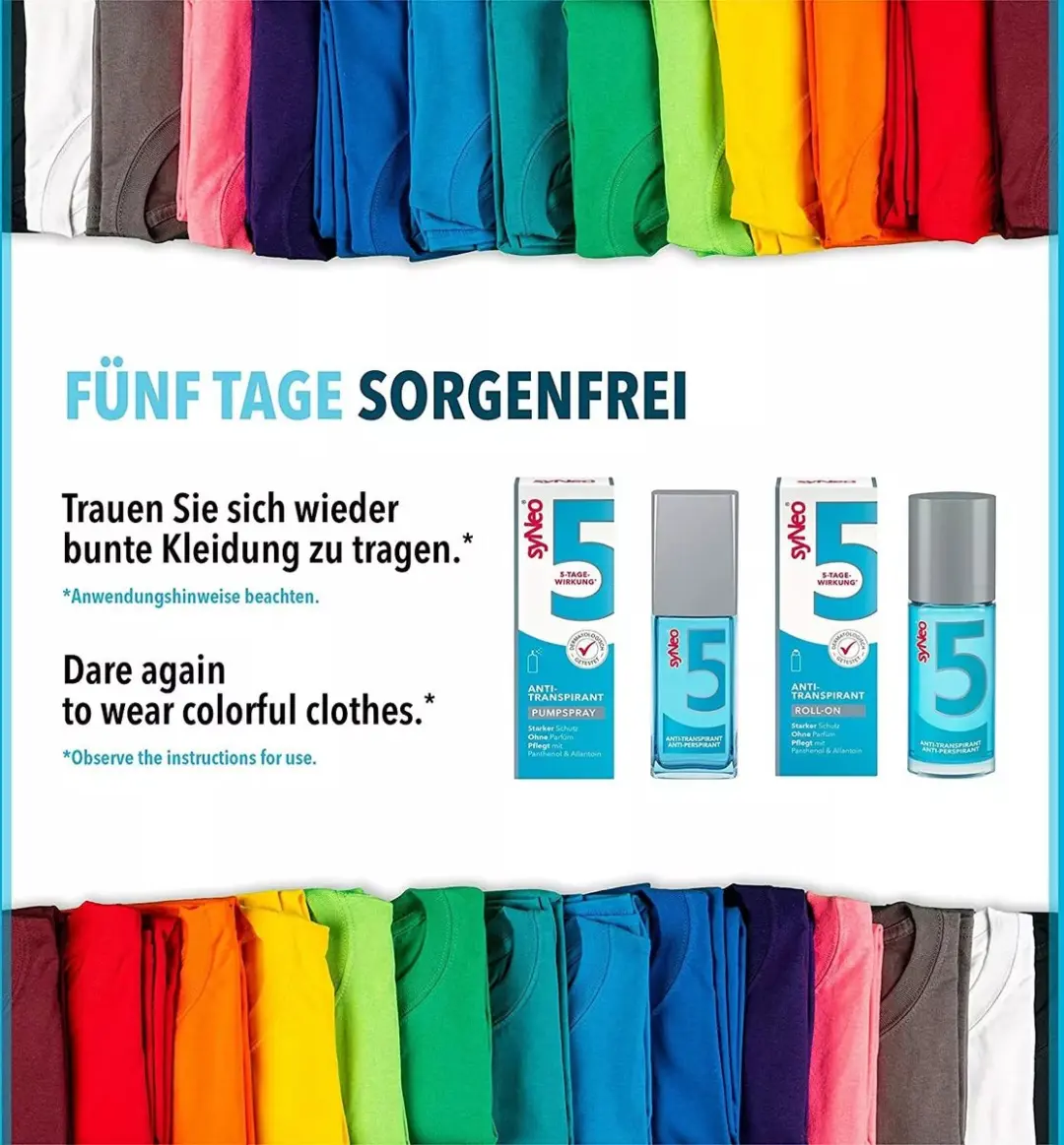 syNeo 5 Deodorant Reisdoekjes 8 Stuks - 2.5ml