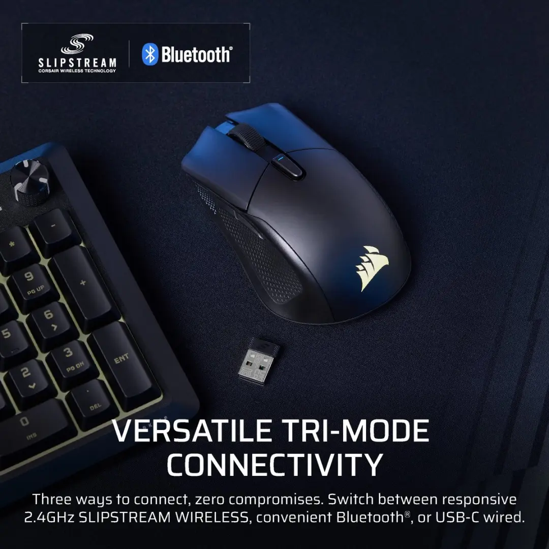 Corsair Harpoon v2 Optical Gaming Muis CH-9311110-WW - Draadloos - 26.000 DPI - Zwart