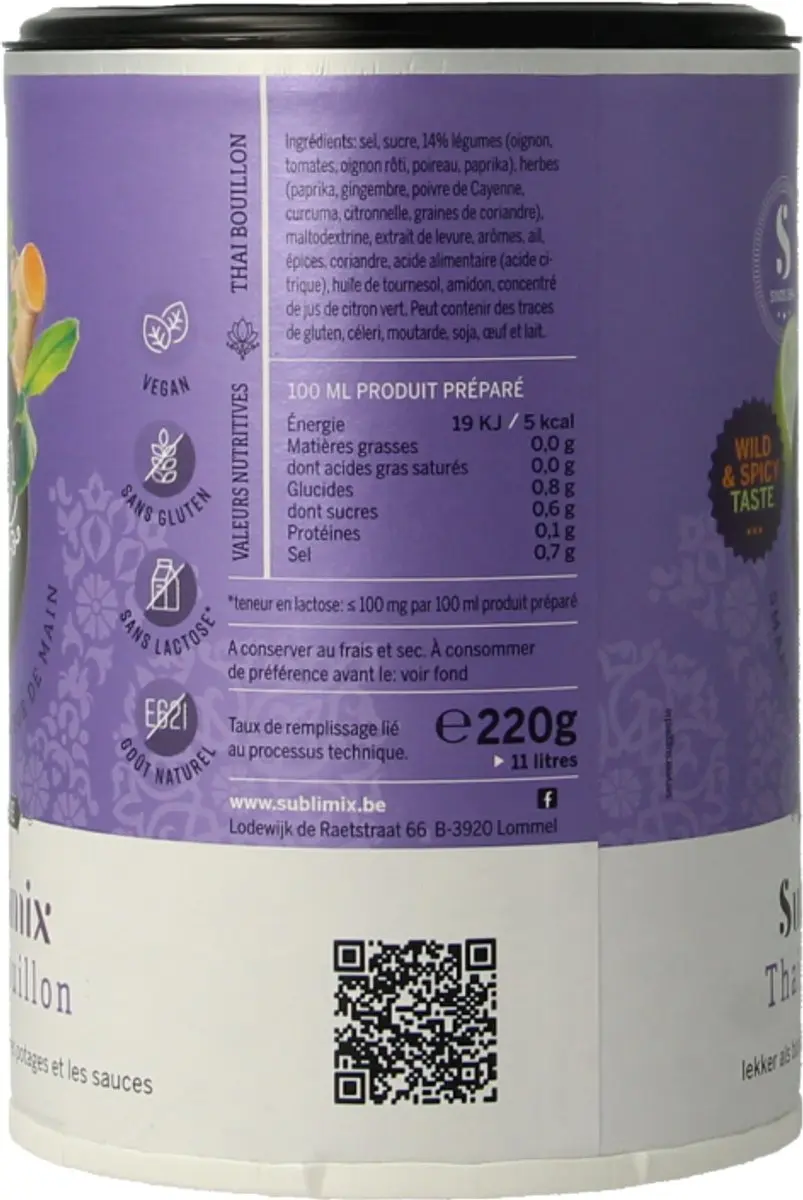 Sublimix Thai Bouillon Poeder 220g