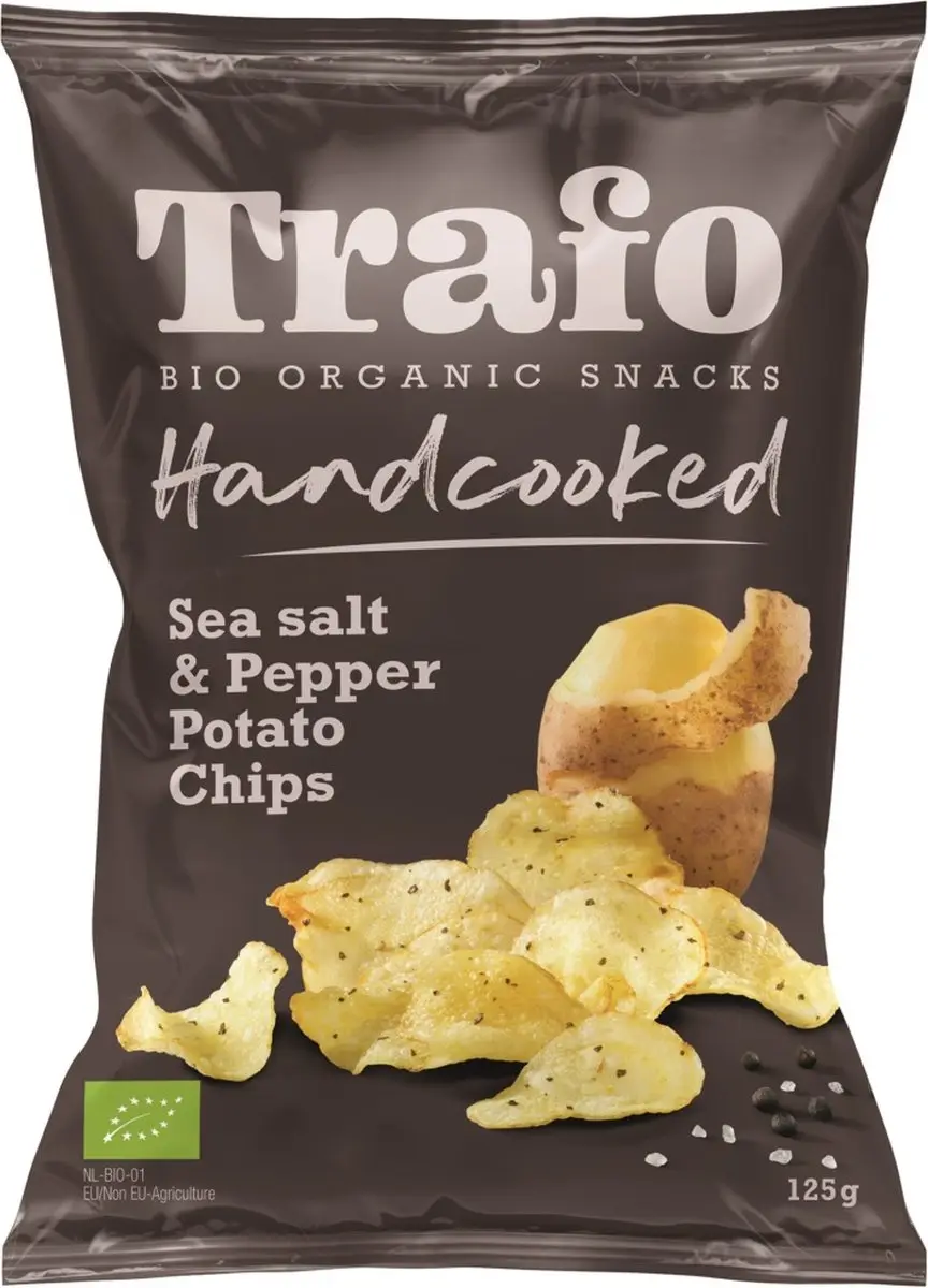 Trafo Handcooked Seasalt & Pepper Chips 125g