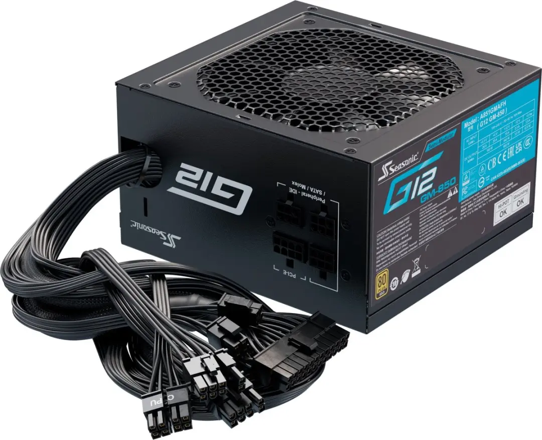 Seasonic G12 GM SSR-850FM Voeding - 850W - Zwart