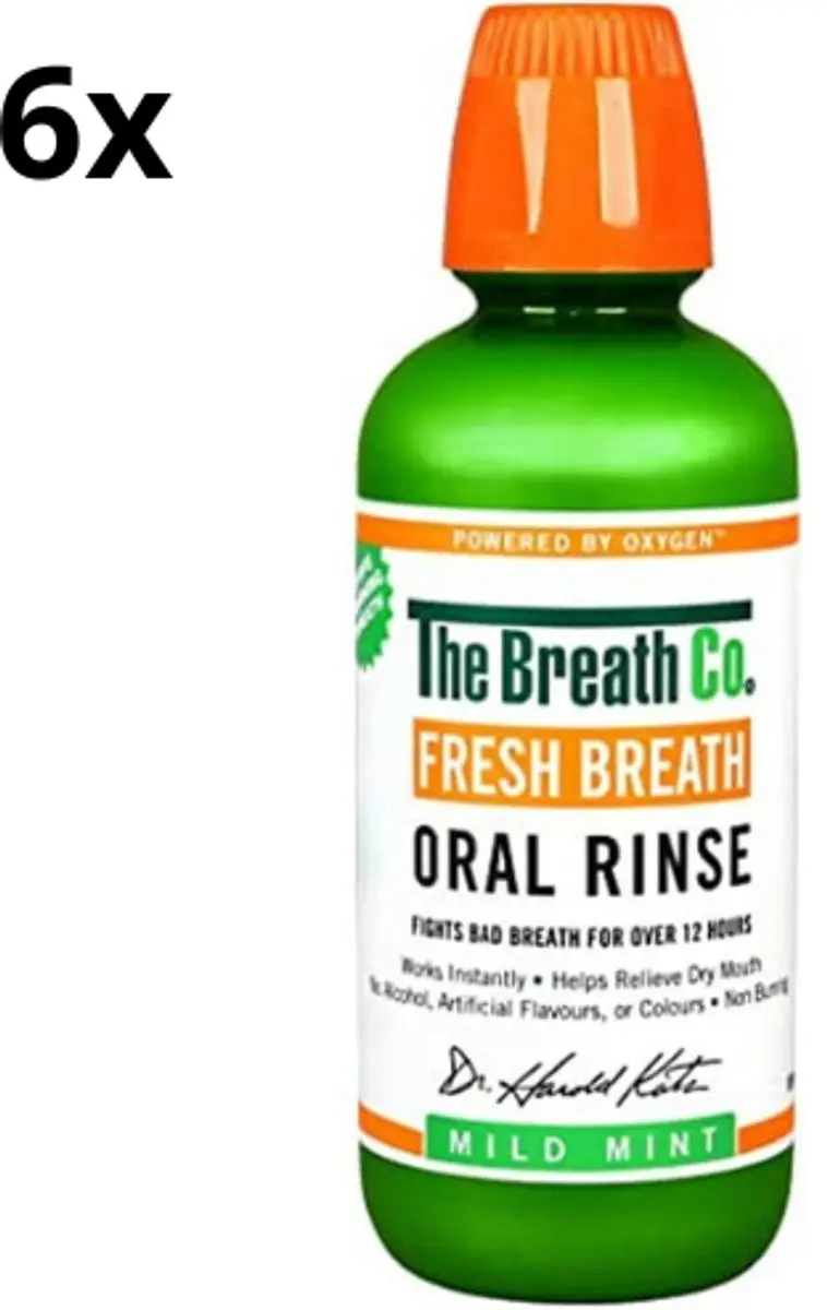 The Breath Co Mondwater Mild Mint 6x500ml