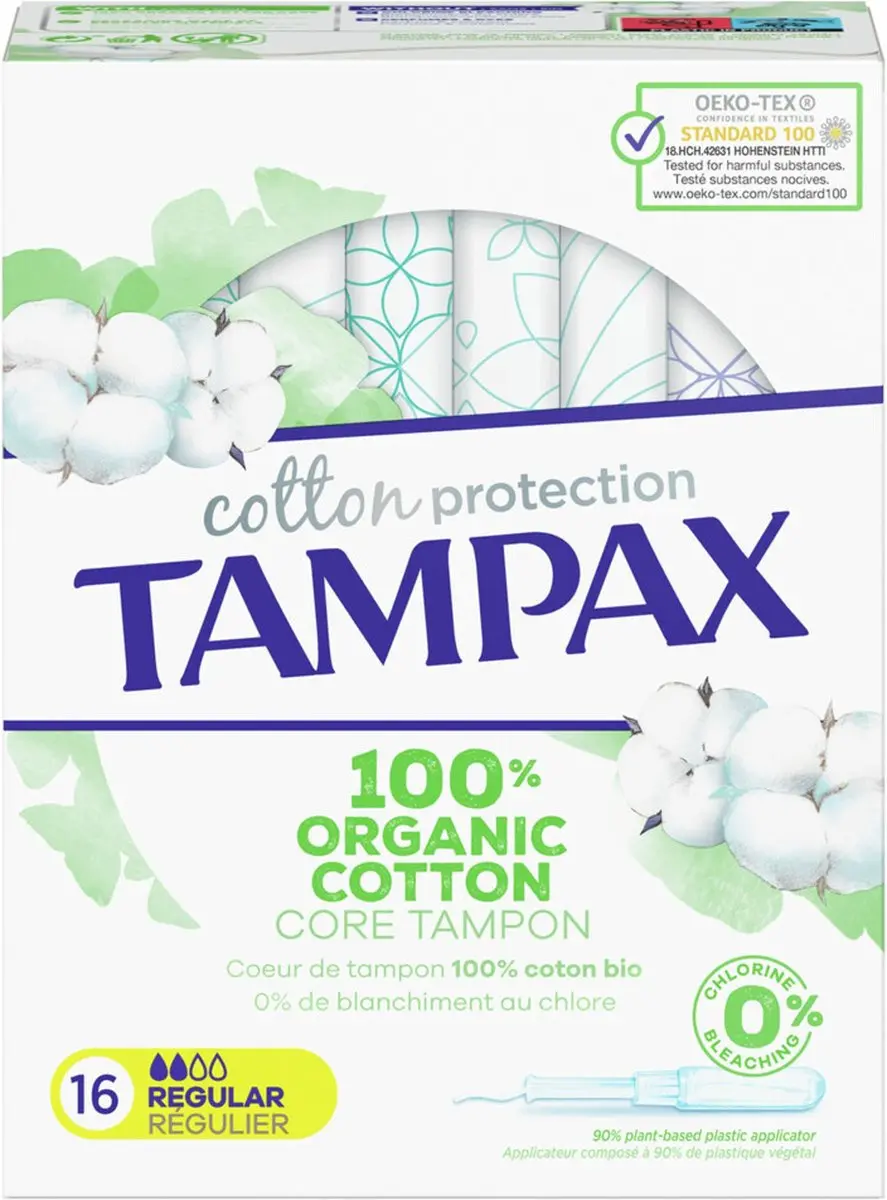 Tampax Organic Cotton Tampons Regular - 16 Stuks