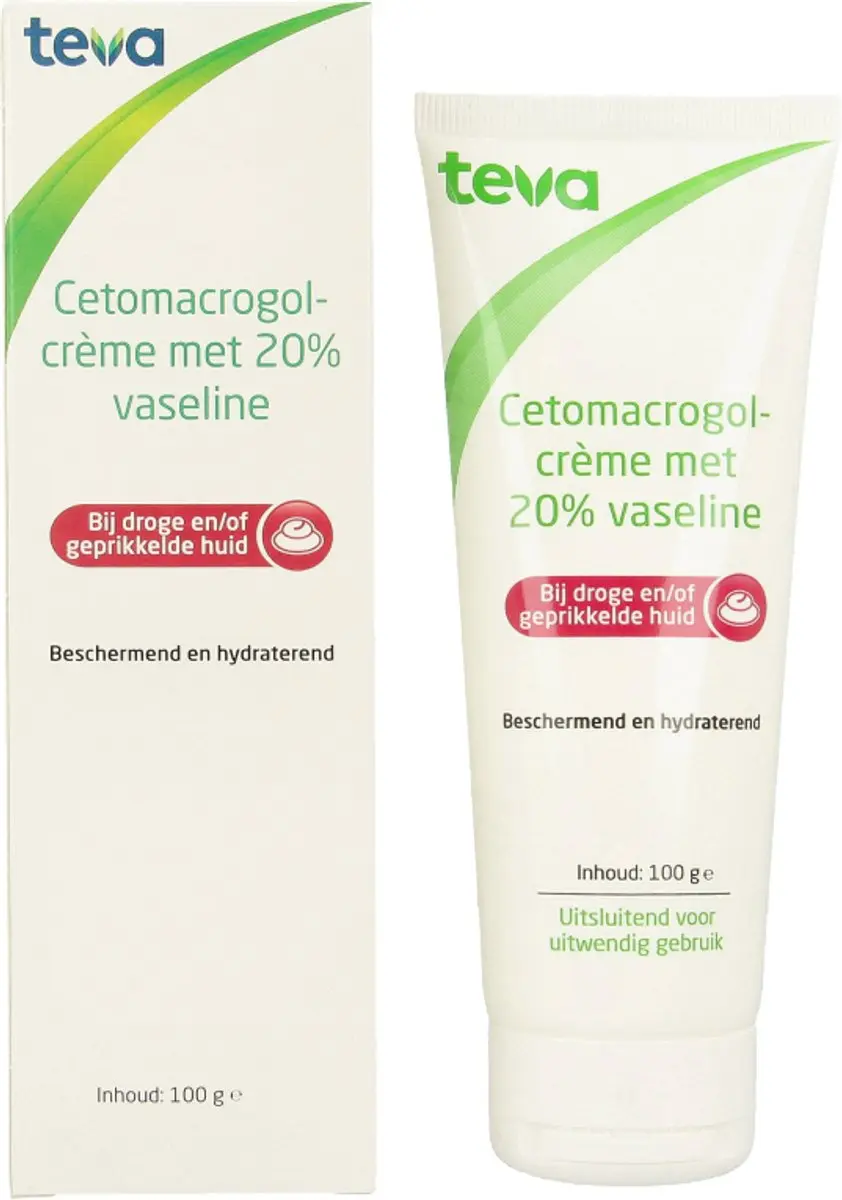 Teva Cetomacrogolcreme 20% Vaseline 100g