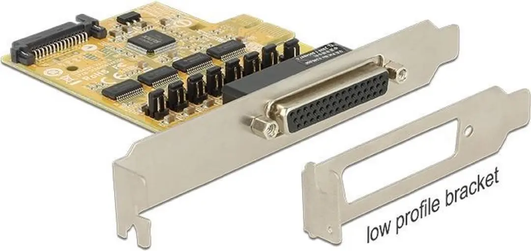 Delock PCIe Kaart 4x Seriële Poorten - 89447 - Zwart