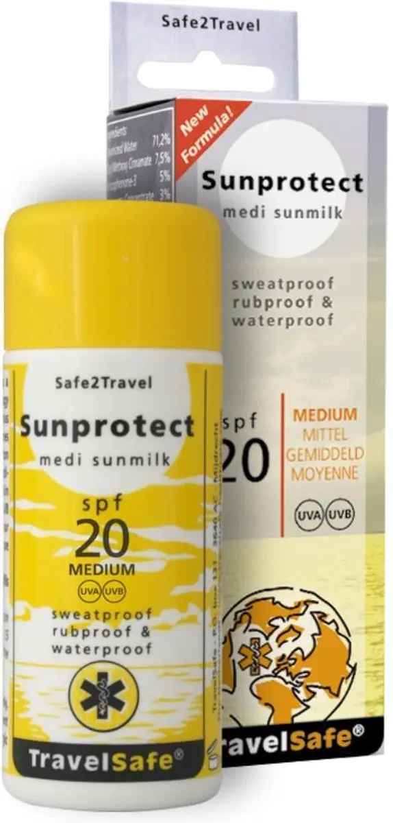 Travelsafe Sunprotect Factor 20 Lichaamscrème 75ml