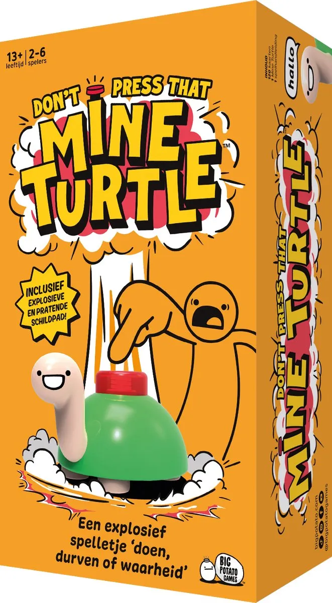 Don't Press That Mine Turtle - Familie Kaartspel - Nederlandstalig - Partygame - Doen, Durven of Waarheid
