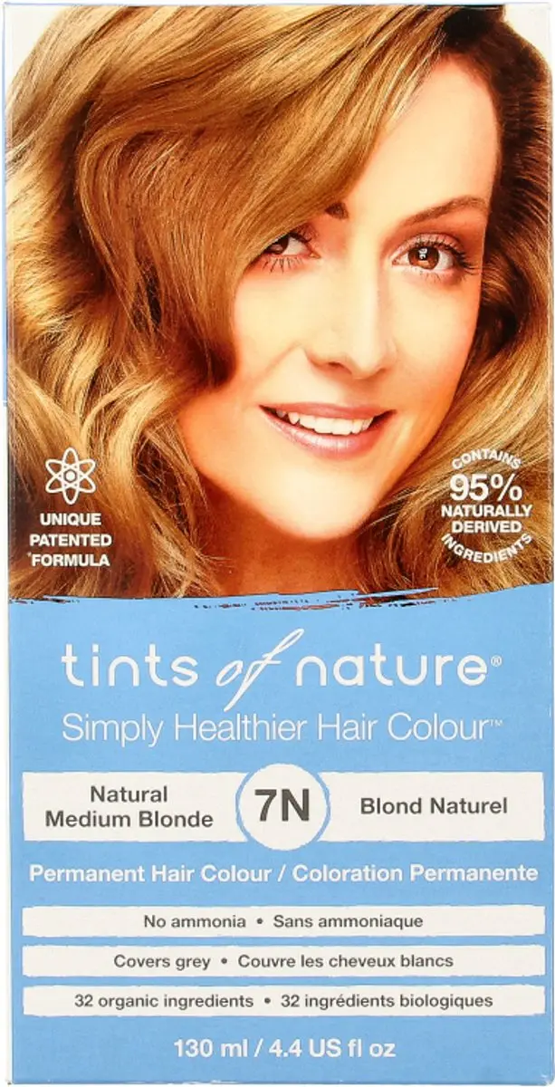 Tints Of Nature Haarkleuring 7N Medium Blond - 130ml - Grijs