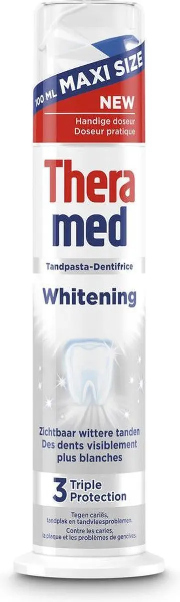 Theramed Whitening Triple Protection Tandpasta Dispenser - 4x100ml