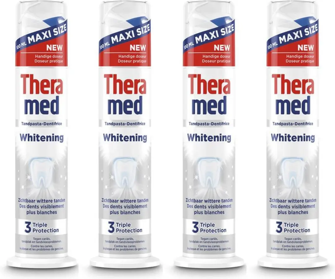 Theramed Whitening Triple Protection Tandpasta Dispenser