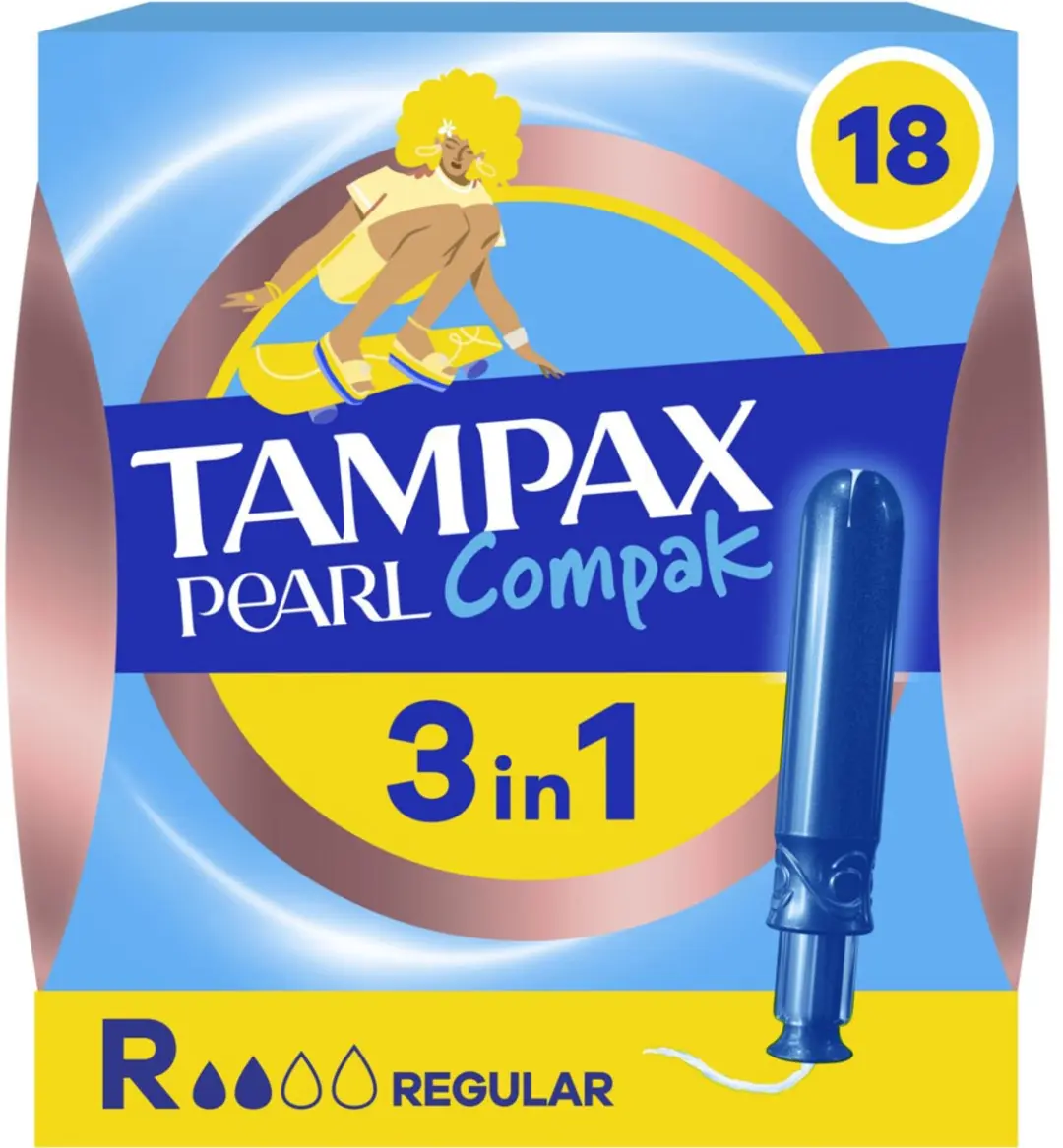 Tampax Pearl Compak Regular Tampons - 18 Stuks