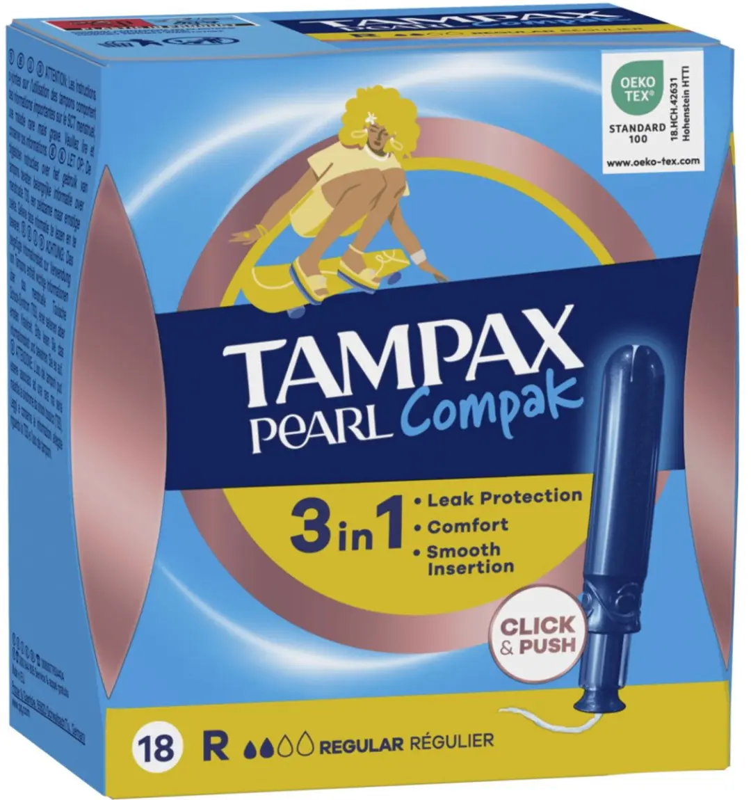 Tampax Pearl Compak Regular Tampons - 18 Stuks