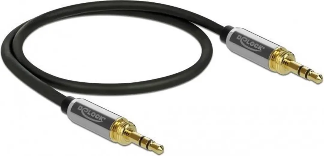 Delock 3,5mm Jack naar 6,35mm Jack Audiokabel - 3m - Zwart