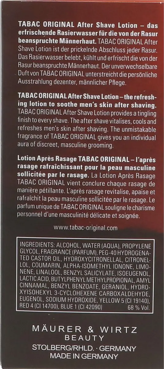 Tabac Original for Men Aftershave Lotion 75ml