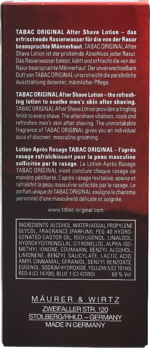 Tabac Original for Men Aftershave Lotion 75ml
