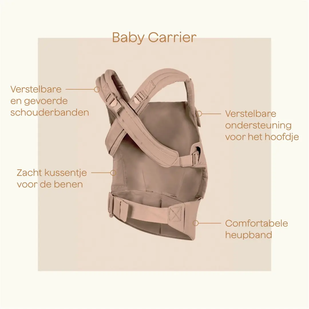 Kare Draagzak Soft Sand - Buikdrager tot 20 kg