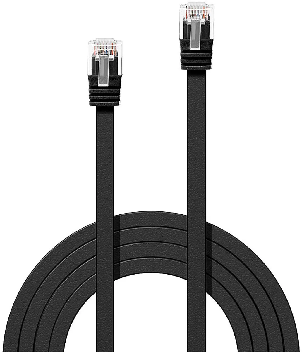 Lindy Cat.6 Flachband-Patchkabel 10m - Ongeblind