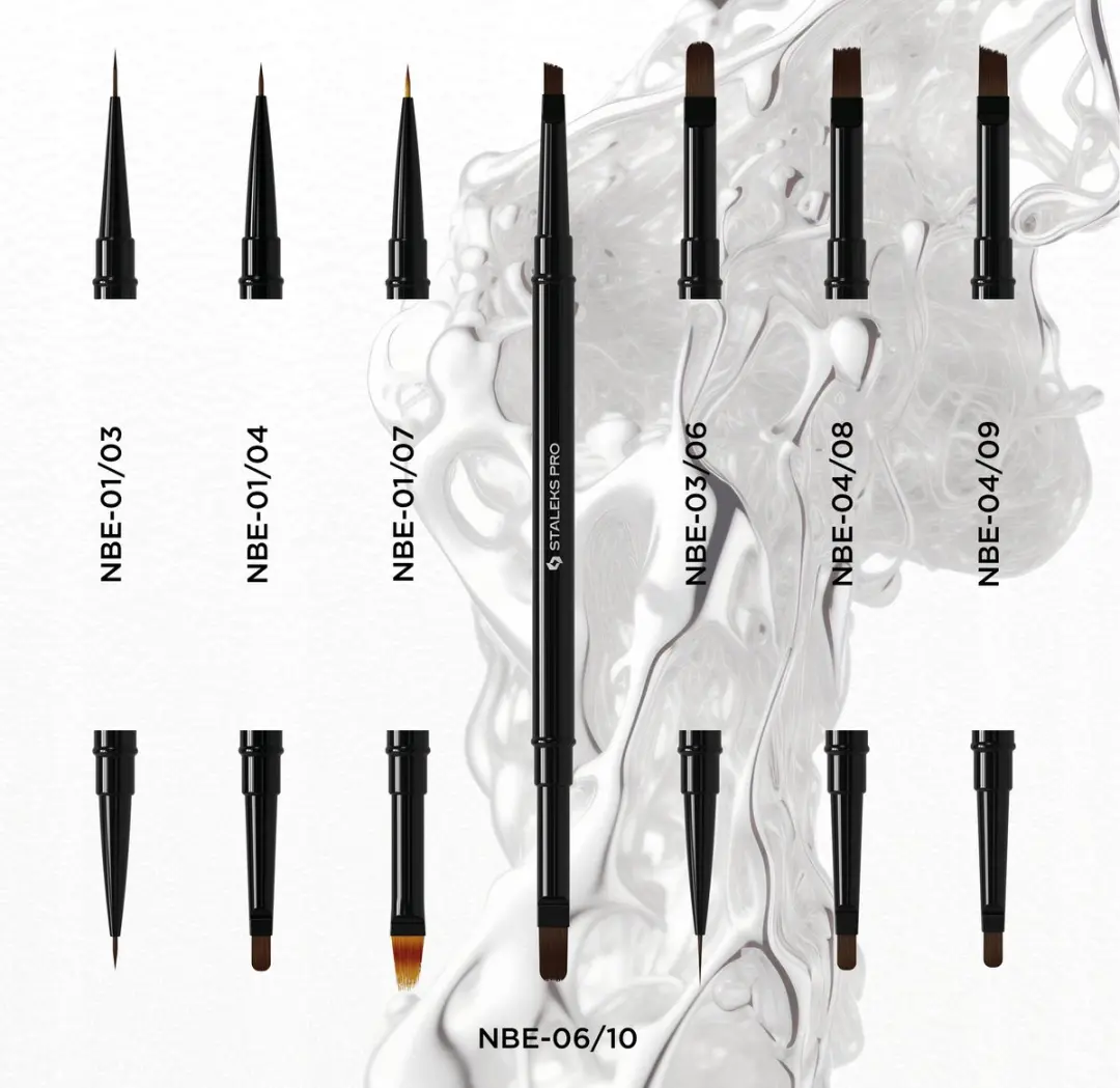 STALEKS Expert NBE-01/07 Nail Art Penseel 7/11mm - Zwart