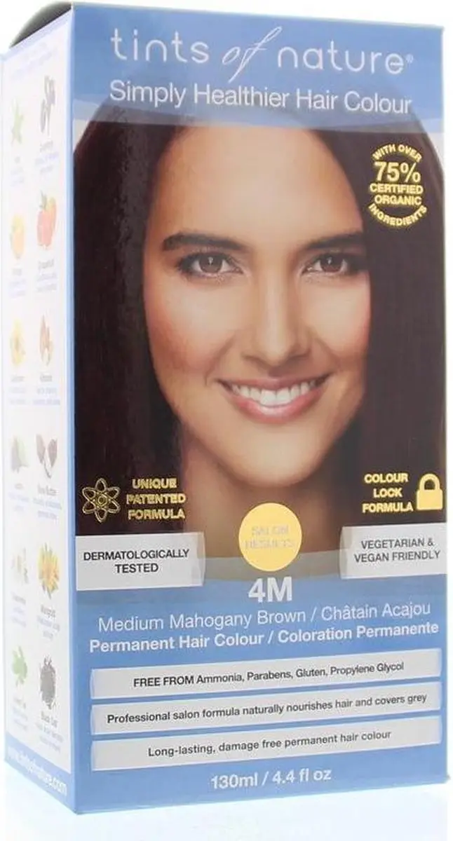 Tints Of Nature 4M Mahonie Permanent Haarkleuring 130ml