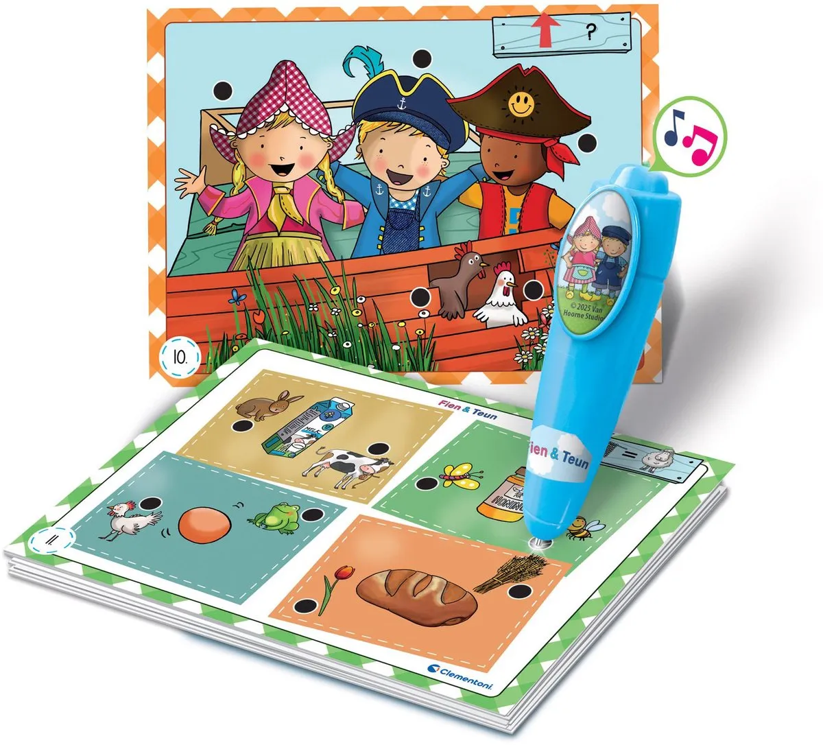 Clementoni Quizzy Fien en Teun Educatief spel - 12 kaarten - Multikleur