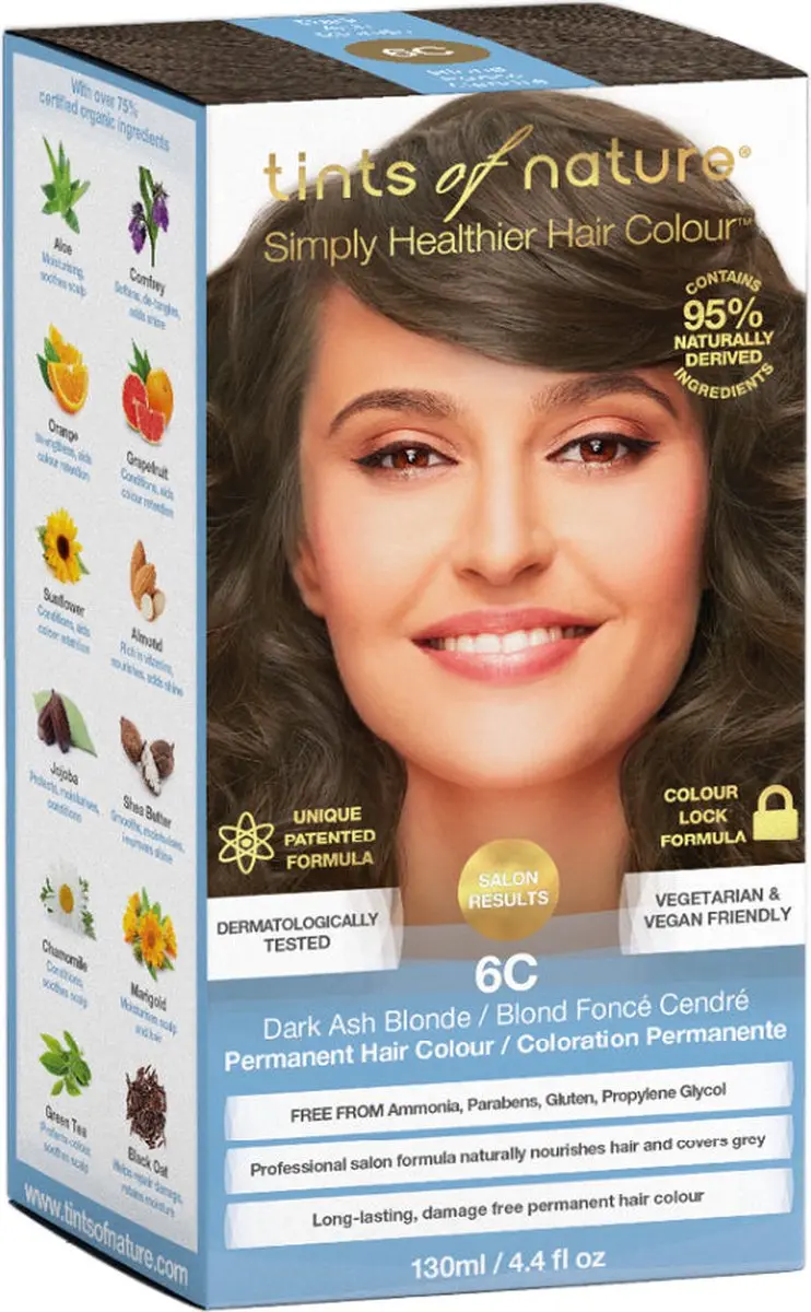 Tints Of Nature Haarkleuring 6C Dark Ash Blond - 130ml