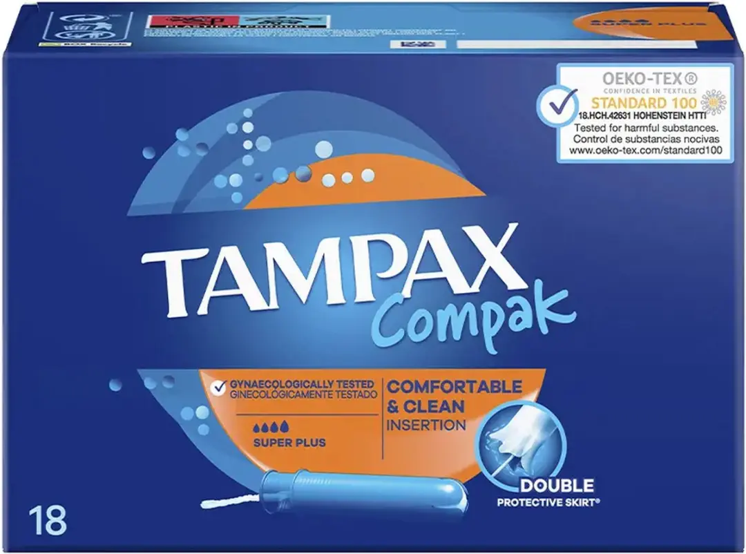 Tampax Compak Super Plus Tampons - 18 Stuks