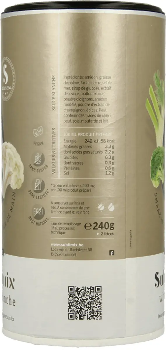 Sublimix Witte Saus Poeder 240g