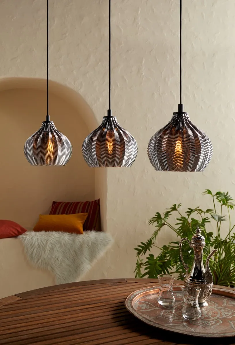 Eglo Tamallat Hanglamp E27 - 3 Lichtpunten - 105 cm - Zwart