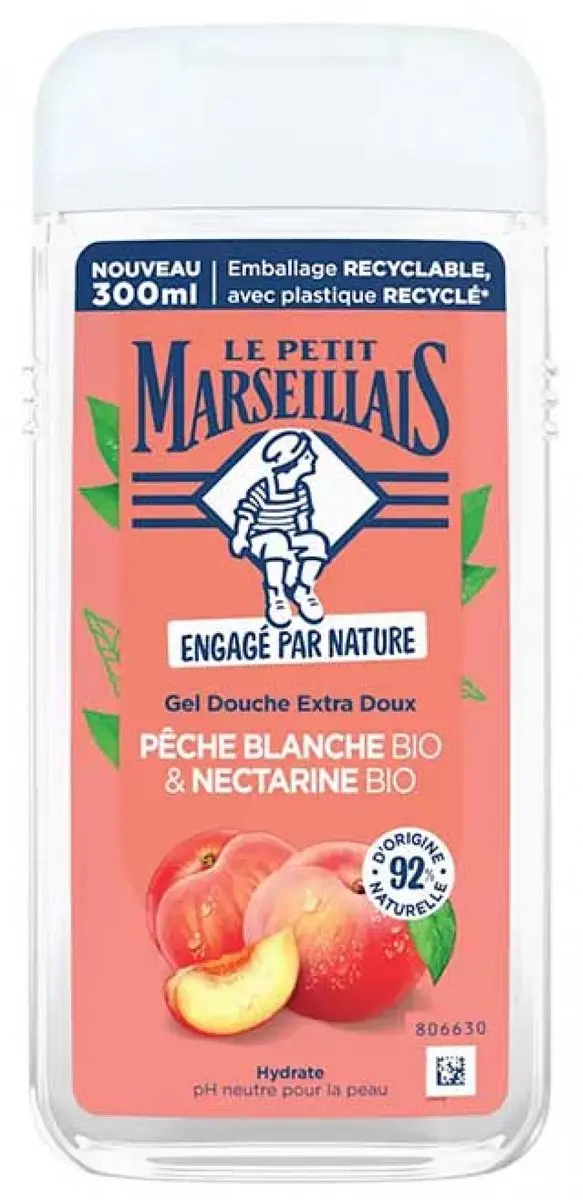 Le Petit Marseillais Douchegel Witte Perzik & Biologische Nectarine 250ml
