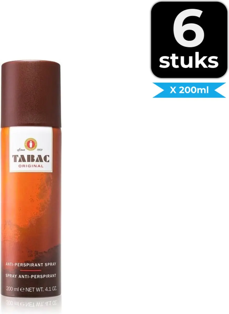 Tabac Original Anti-Perspirant 200ml - 6 Stuks