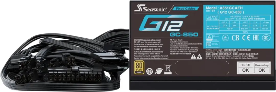 Seasonic G12 GC-850 850W Netzteil - Zwart