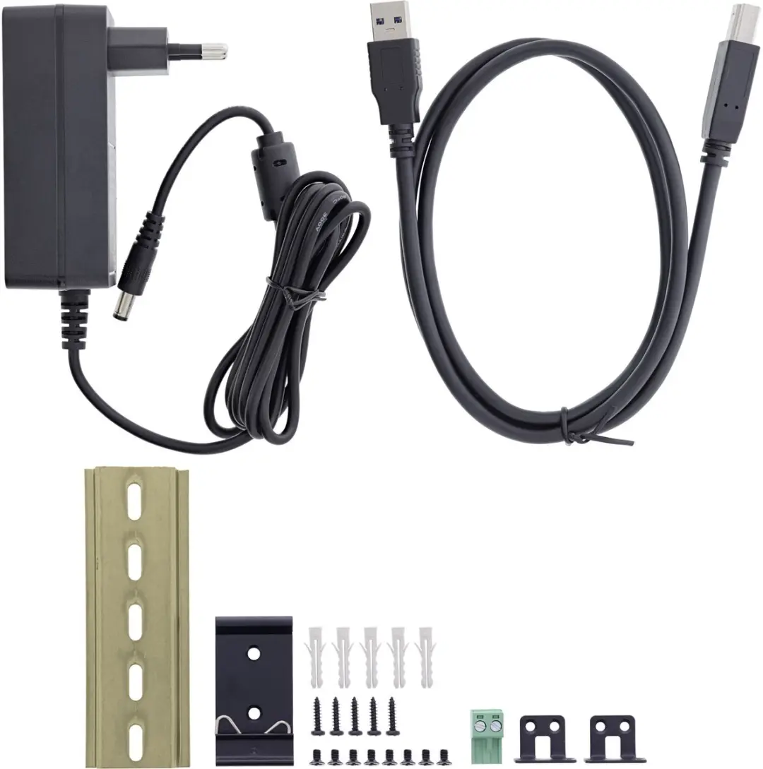 InLine Industriële USB Hub 7x USB-A 5Gbps - 48W - Zwart