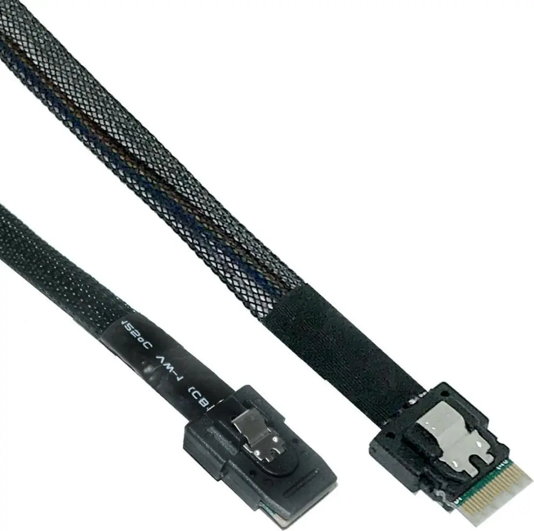 InLine Slim SAS-kabel SFF-8654 naar Mini SAS SFF-8087 12Gb/s 0,5m