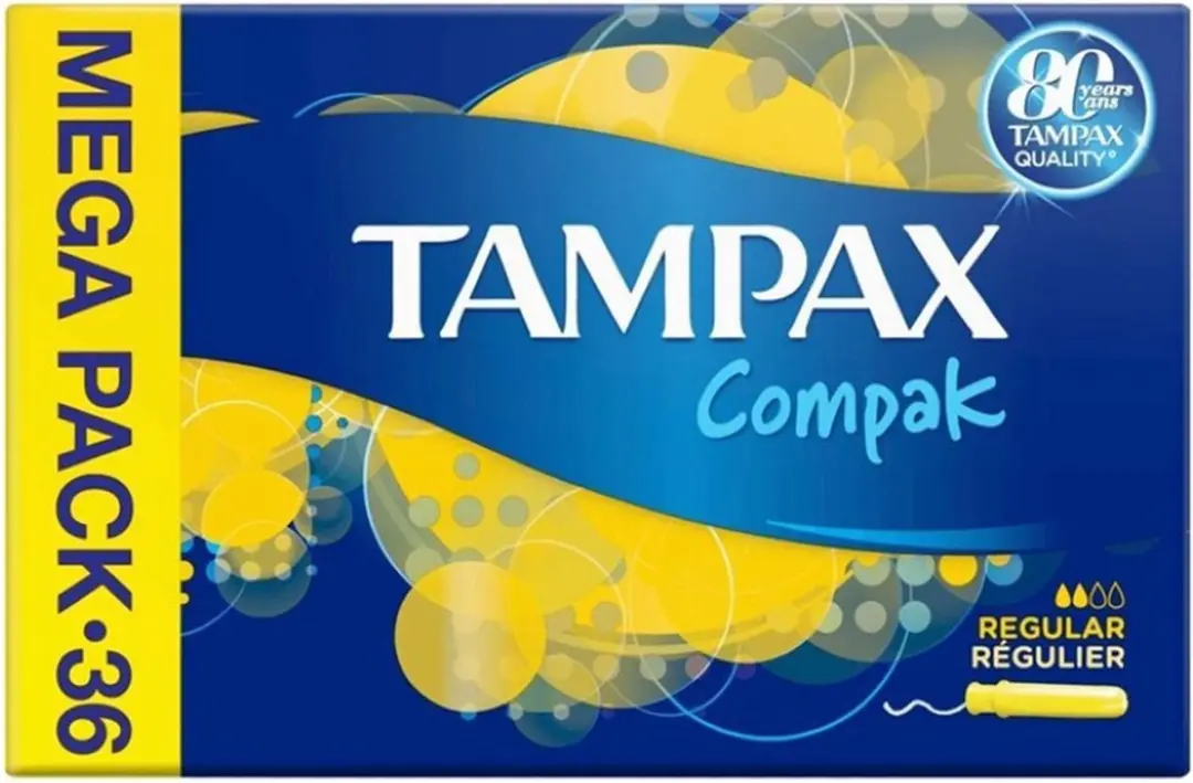 Tampax Compak Regular - 36 Stuks - Blauw/Geel