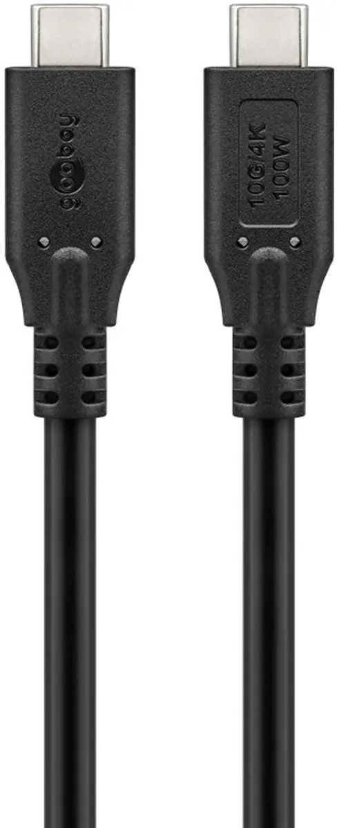Goobay USB-C Kabel 100W USB 3.2 Gen 2 - 1m - Zwart