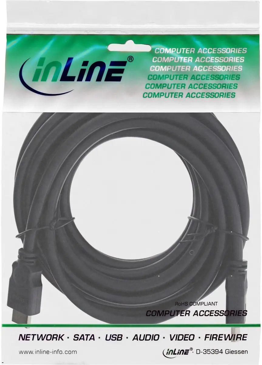 InLine HDMI High Speed Kabel 5m - Zwart