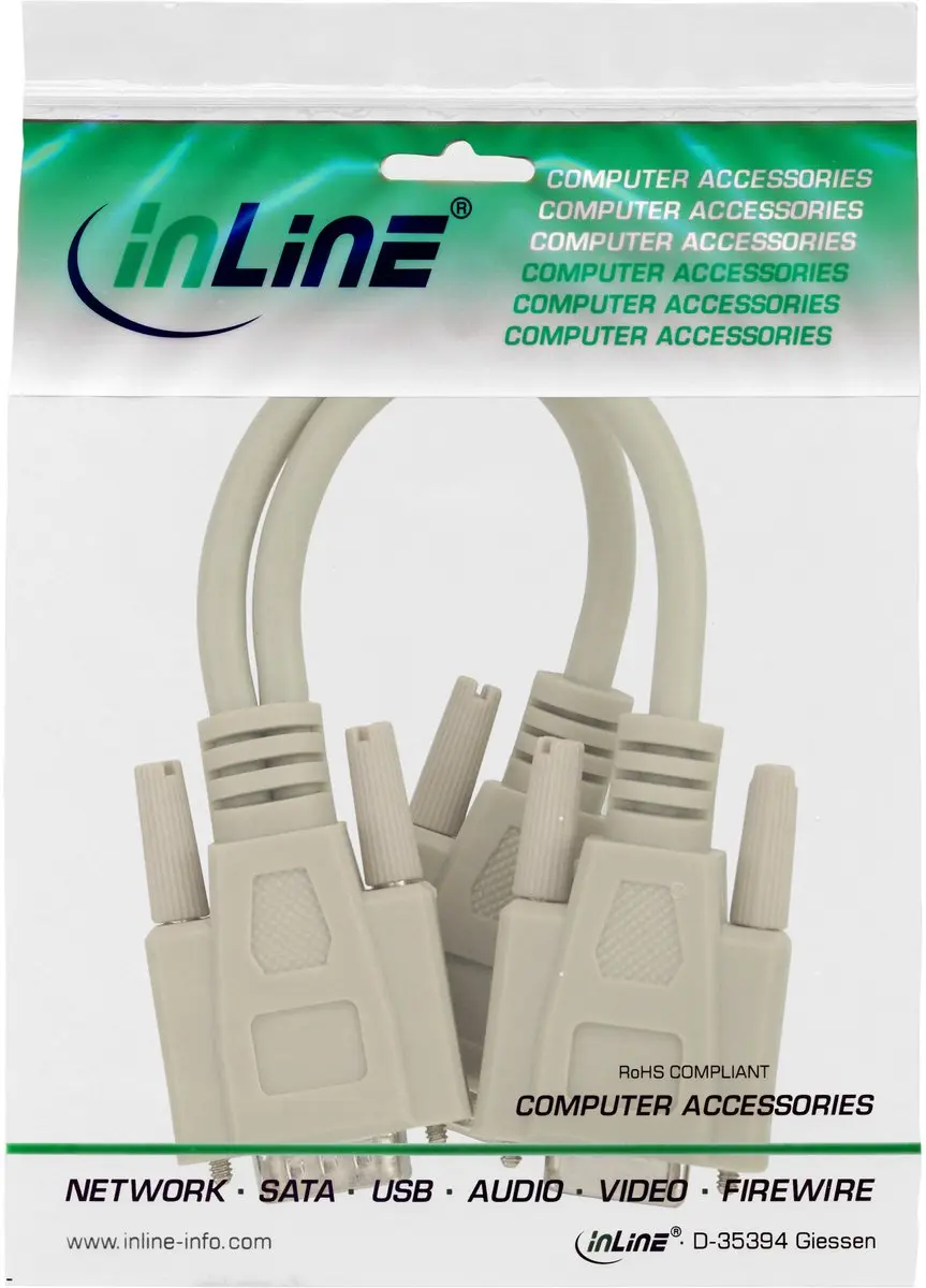 InLine VGA Y-adapterkabel M/F - Beige