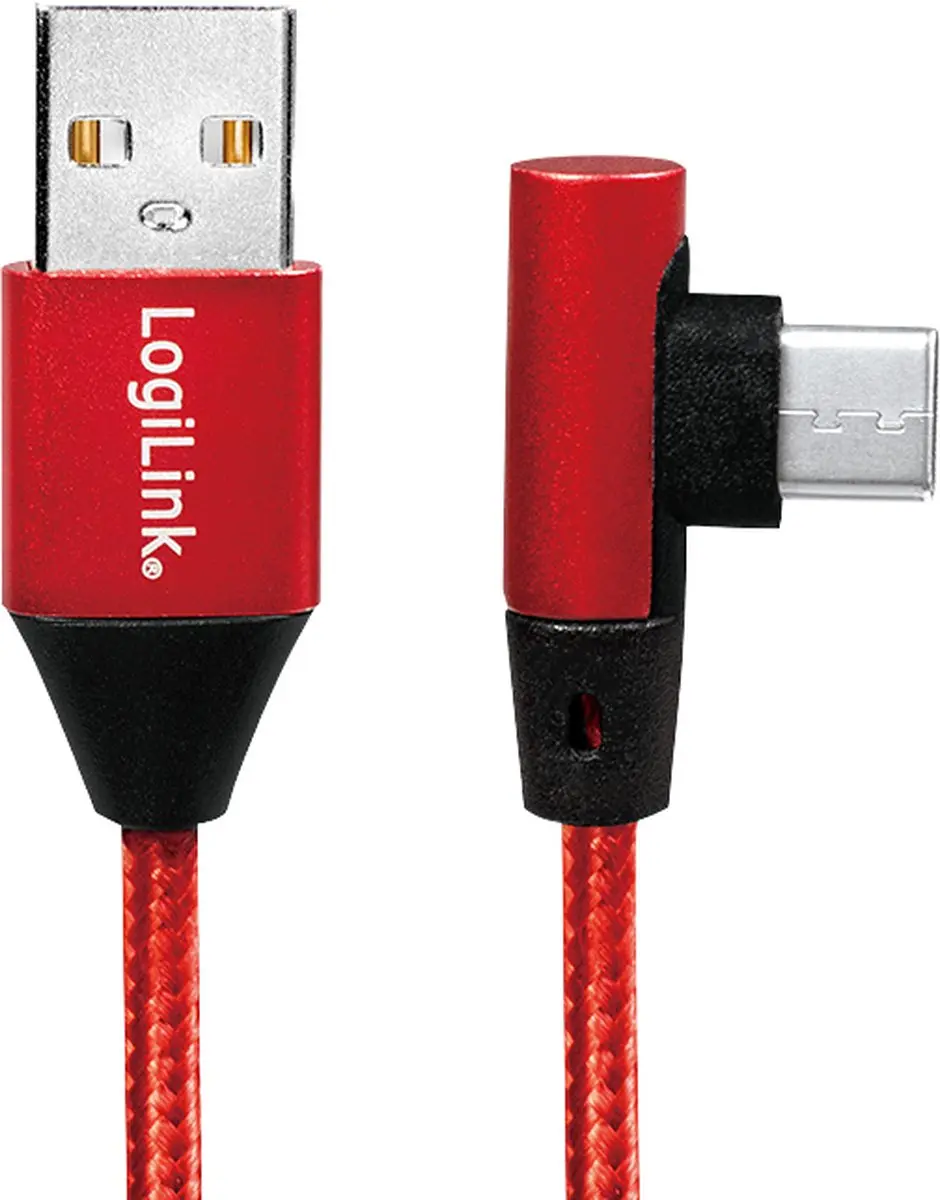 Logilink CU0146 USB-A naar USB-C Kabel - 1M - Rood