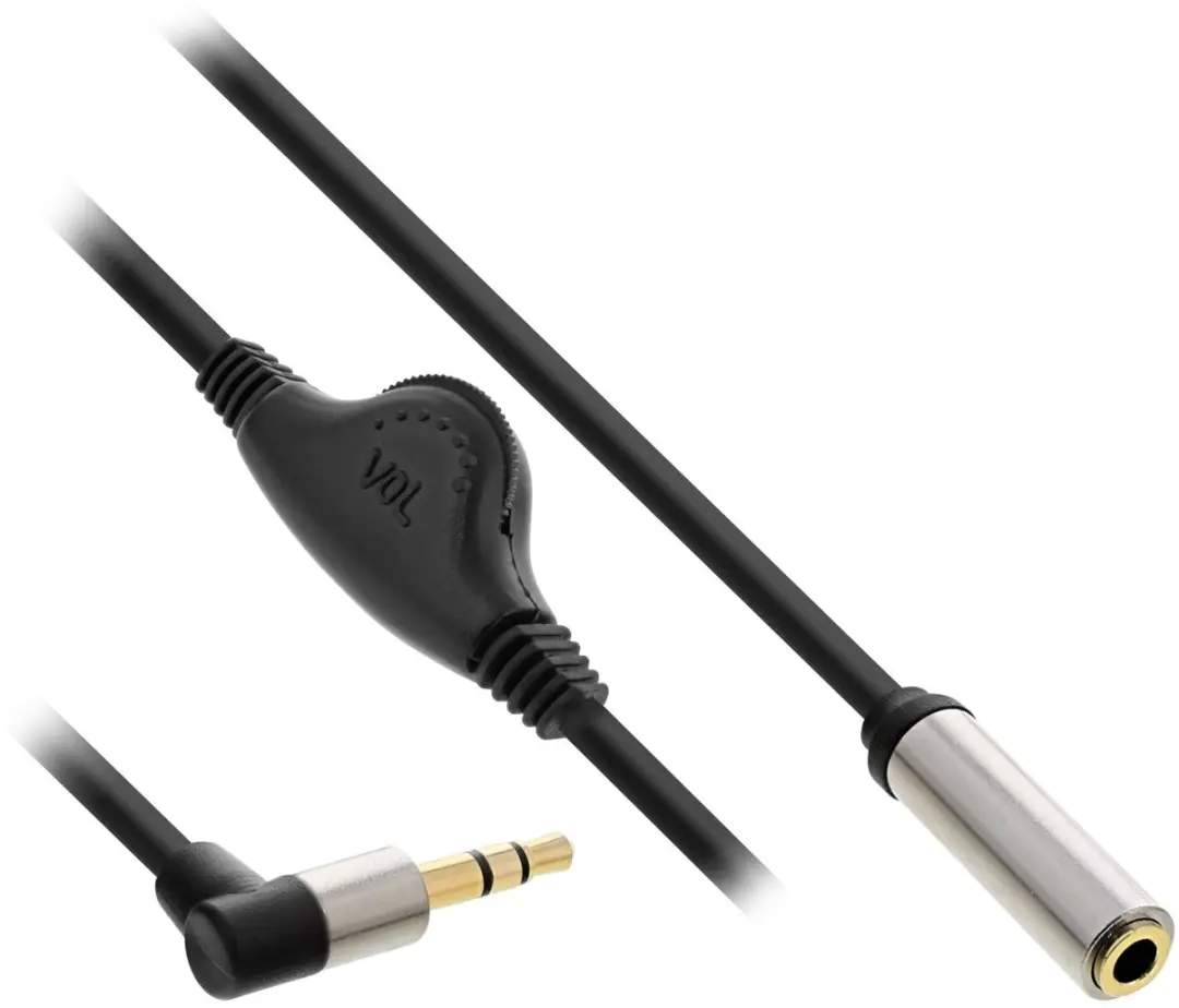 InLine 3,5mm Jack Adapter met Volumeregelaar