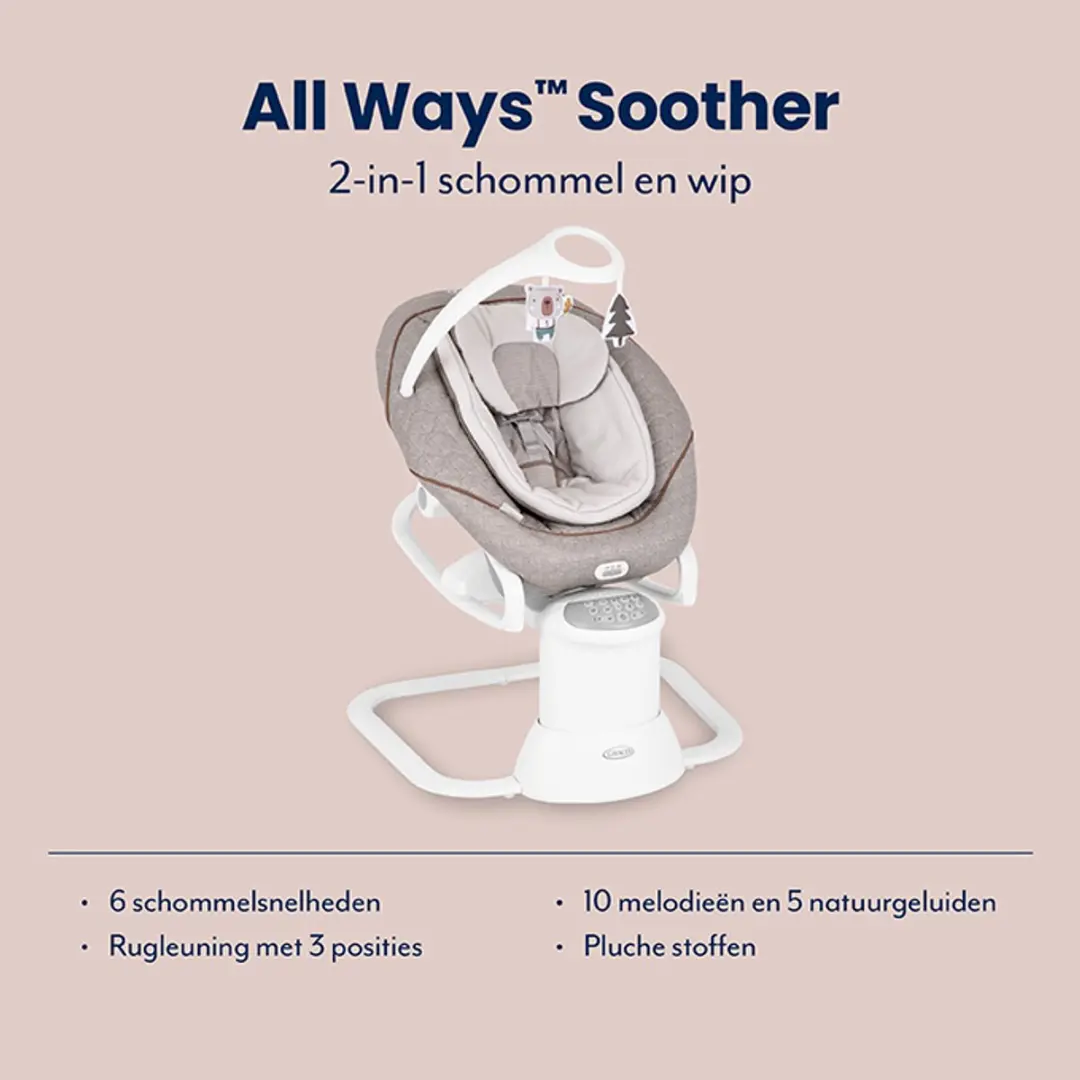 Graco All Ways Soother Little Adventures Babyschommel & Wipstoel - Little Adventures