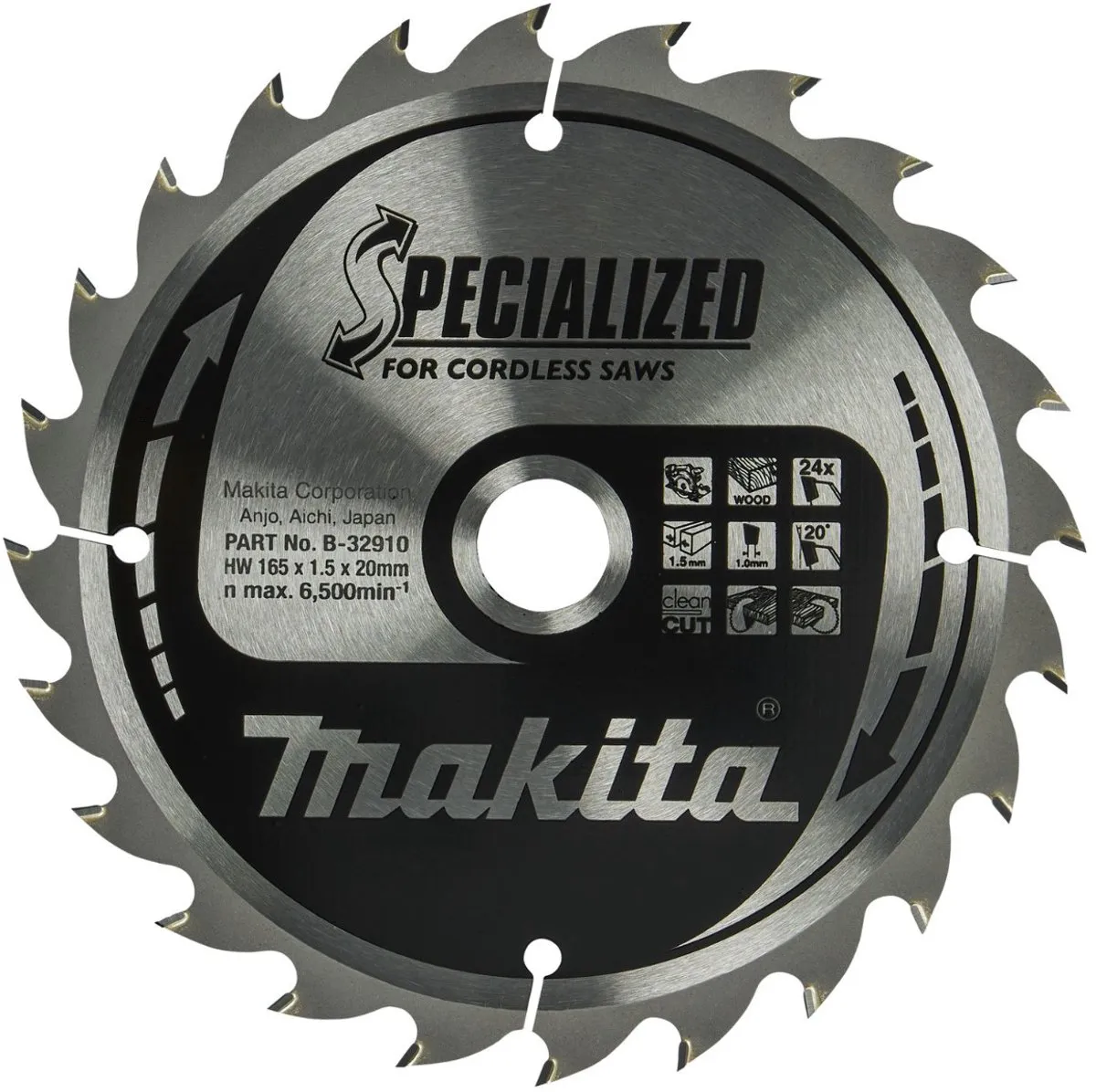 Makita Cirkelzaagblad B-32910 - Ø165mm 24T