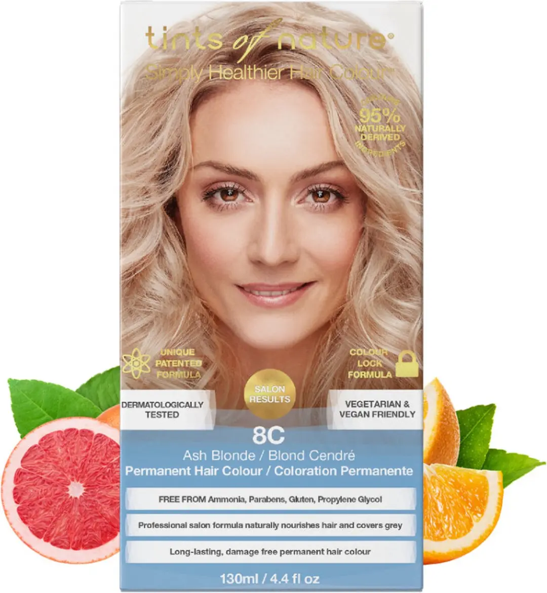 Tints Of Nature 8C Licht Asblond Permanent Haarkleuring 130ml