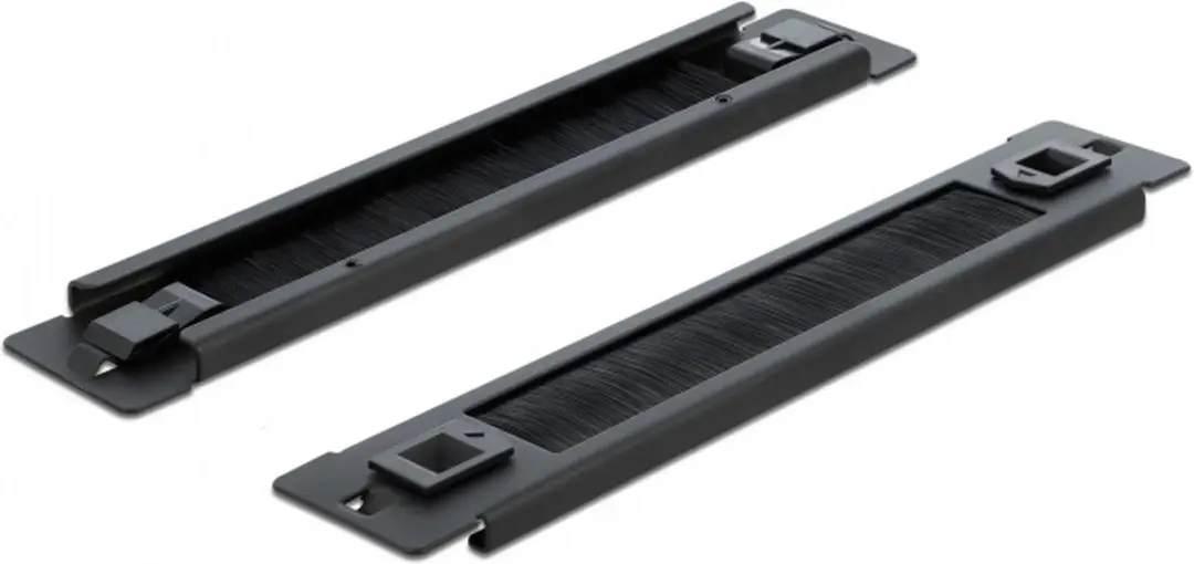 Delock 10 inch Doorvoerpaneel 1U - Zwart